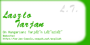 laszlo tarjan business card